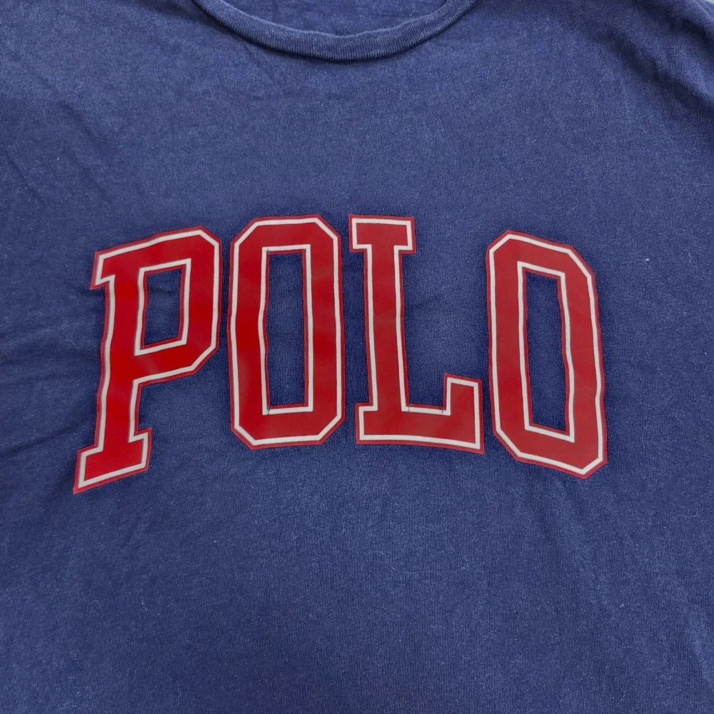 Polo Ralph Lauren Mens Classic Fit Navy Blue Graphic Logo T-Shirt Medium